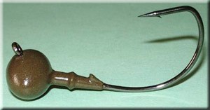 45&deg; Football Jighead with 38108 hook