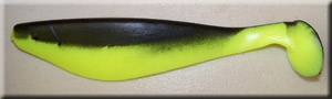 Chartreuse/Black Back Shad Body