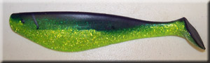 Chartreuse Sparkle/Black Back Shad Body